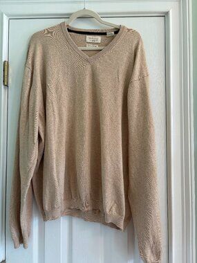 Original Weatherproof Vintage XXL Cotton Cashmere Beige Sweater